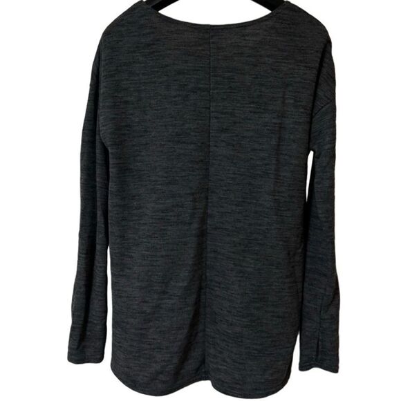 Danskin Now Women’s Heather Gray Long Sleeve Scoop Neck Shirt Sz S (4-6) - Picture 2 of 11